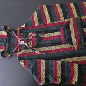 COOGI Red, Green, and Yellow Zip-Up Sweater